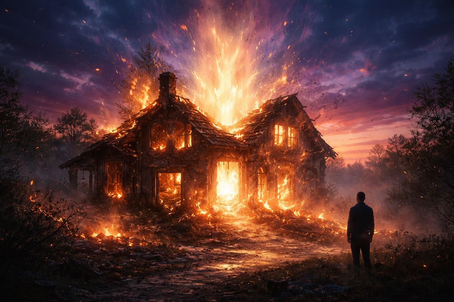 Interprétation rêve de maison en flammes : révélations profondes sur la transformation spirituelle de l’âme